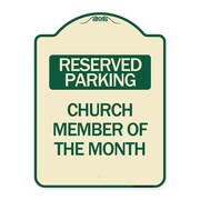 SIGNMISSION Church Member of the Month Heavy-Gauge Aluminum Architectural Sign, 24" x 18", TG-1824-24277 A-DES-TG-1824-24277
